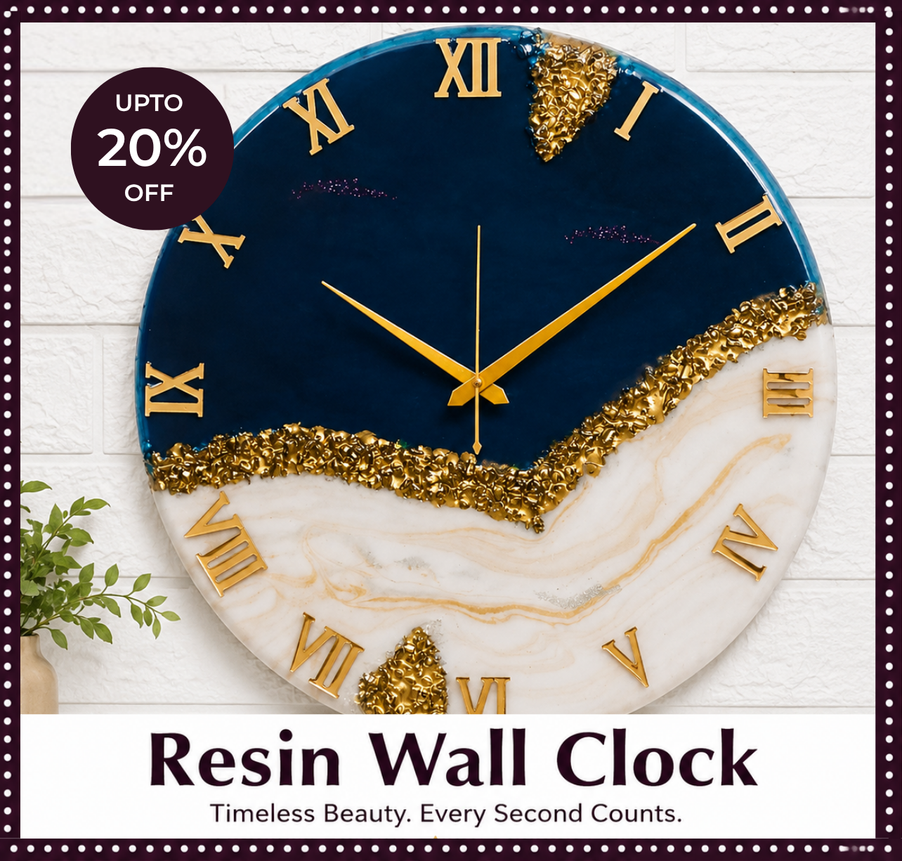 Resin Wall Clock
